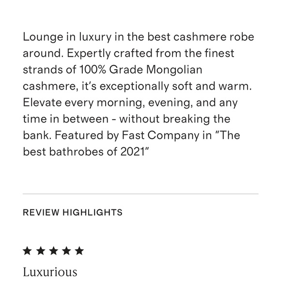 Quince Mongolian Cashmere Robe, NWOT, Various - Picture 6 of 10